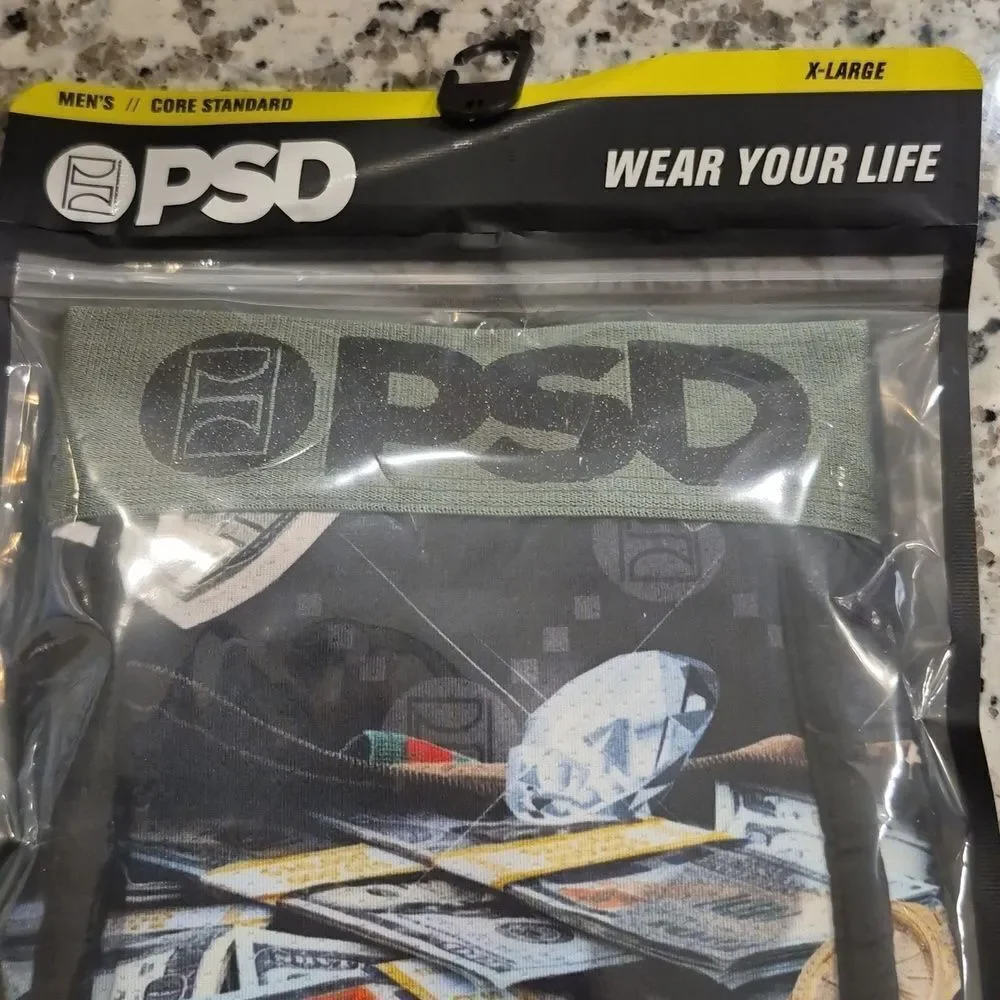 PSD Mens Boxer Brief- Underwear- Catch A Bag Monry These Size XL New